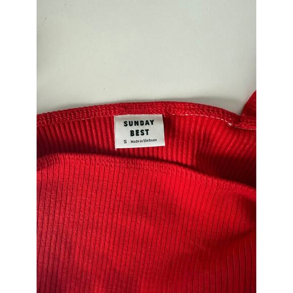 Sunday best red bra top firecracker straps, size S - Picture 4 of 4